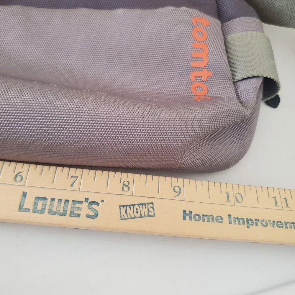 Tomtoc Cordura Sling Bag Grey Orange Accents EDC Crossbody Travel Pack Mens